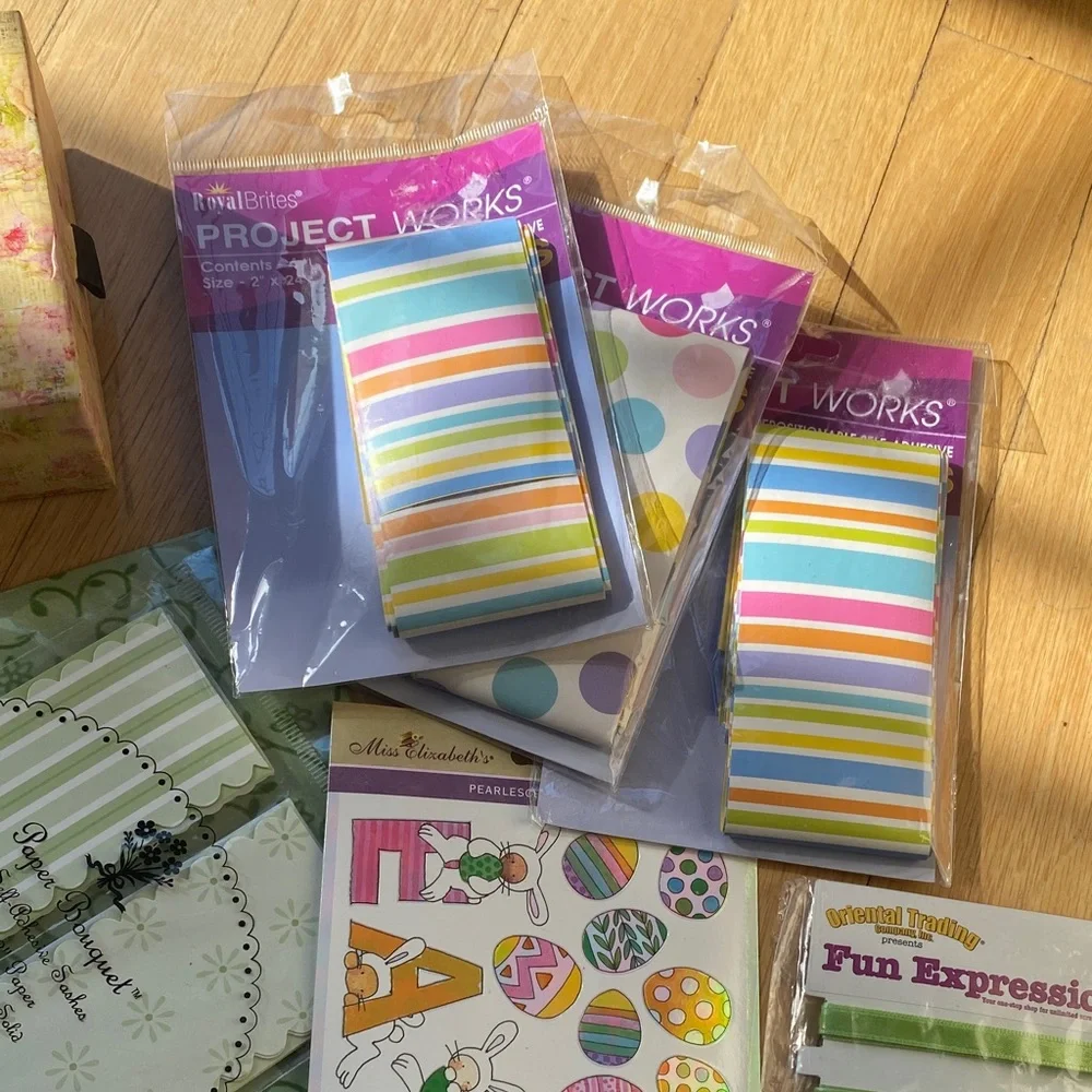 Easter Junk Journal Kit Spring Scrapbook Bundle Floral Vellum Sticker Set